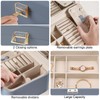 KAMIER Jewelry Organizer Box, 2 Layers PU Leather, Large Capacity,