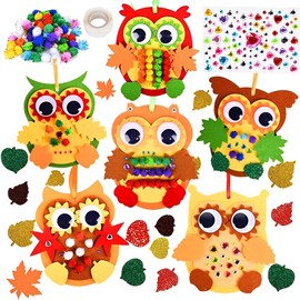 VONJUMA Set of 6 Children's Felt Autumn Craft Set Autumn Craft Set Autumn Decoration Garland Owl Lgel Children's Craft Set Creative Sets Autumn Crafts for Boys Girls