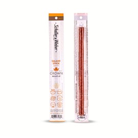 Schaller & Weber Crown Maple Salami Stick, Hickory Smoked, All-Natural, Ready to Eat Meat Snacks, 0.85 Ounce (Pack of 6)