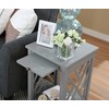 Alaterre Furniture Coventry Wood End Table with Tray Shelf and