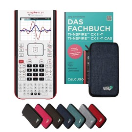 Calcuso Standard Package: TI Nspire CX II-T Graphing Calculator + WYNGS Protective Case Blue + CALCUSO Book + Extended Warranty from Calcuso
