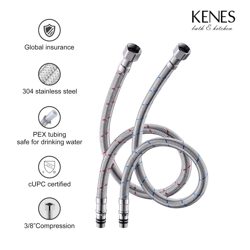 KENES Chrome Bathroom Faucet Single Handle Bathroom Sink Faucet Lavatory