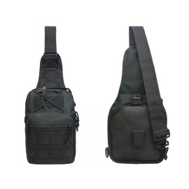RTG Tactical Sling Shoulder Bag Molle Travel Pack Outdoor Hiking Black