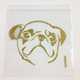 (100 Pieces) Bulldog Resealable Zip & Seal Bags 3.25x3.5 Inches, Zipper Pug, Doggie Bag, Snack Baggie