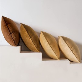 Topfinel Cushion Cover 23.6 x 23.6 inches (60 x 60 cm), Set of 4, Gradient, Stylish, Nordic, Velvet, Washable, Solid Color, Brown