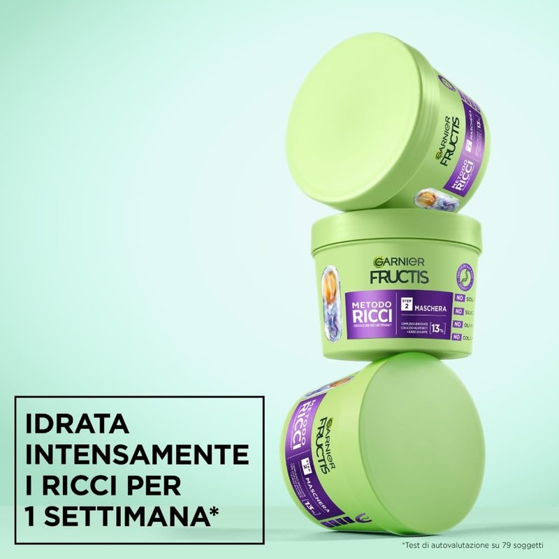 Garnier Fructis Maschera Idratante, Per Capelli Ricci Definiti Idratati e