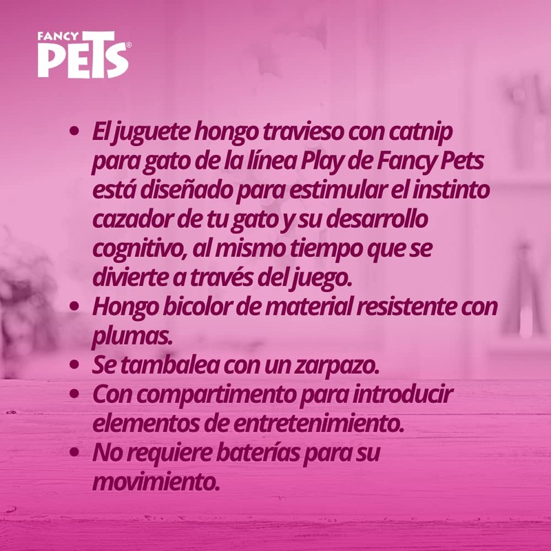 Fancy Pets Play Juguete Hongo Travieso con Catnip para Gato
