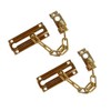 QCAA Solid Brass Chain Door Guard, with 9 Links Steel