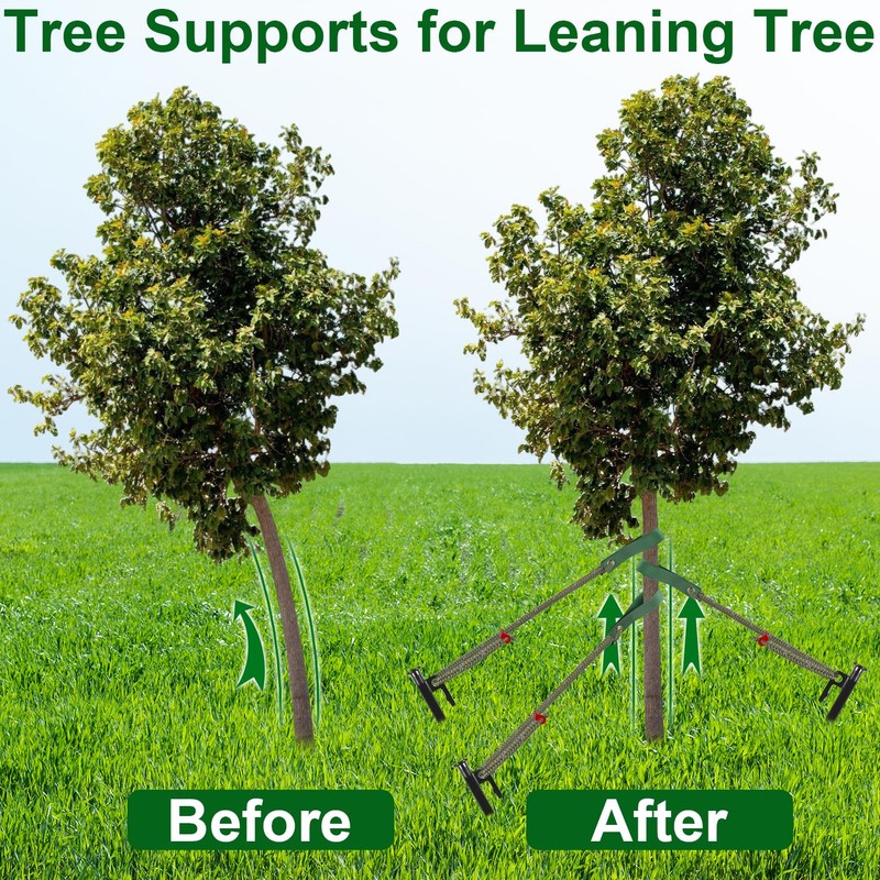 3 Pack Tree Stakes and Supports 15.7 Inch Heavy Duty