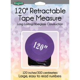 Sullivans 37268 Retractable Tape Measure, 120", Purple