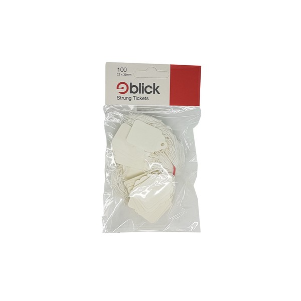 Blick Hanging Tickets - Pack of 200 - White - 22mm x 35mm