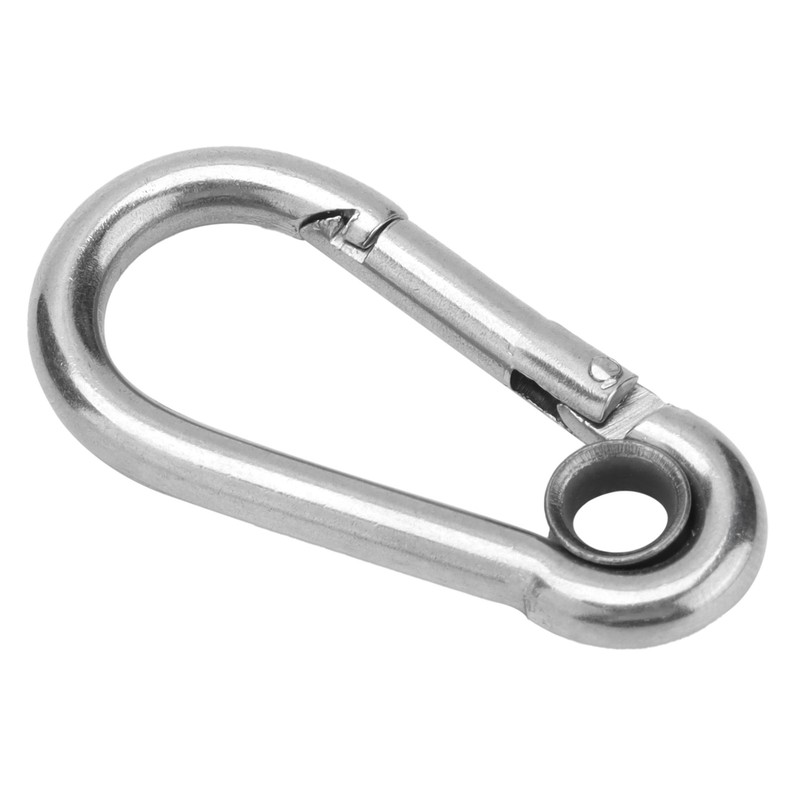 10Pcs Snap Hook Stainless Steel Safety Rope Spring Carabiner Hanging