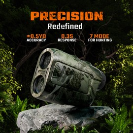 ACPOTEL Precision Hunting Range Finder, ±0.5yd Accuracy, 1000Yd Range, 6X Magnification, Rain & Fog Mode, 0.3s Instant Measurement | Lightweight Laser Range Finder for Hunting & Durable