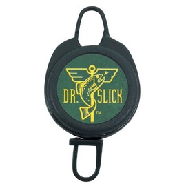 Dr. Slick Clip-On-Reel, Green, Nylon Cord, "D" Ring