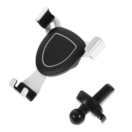 WOONEKY Metal Car Phone Holder for Vehicle-Mounted Bracket Stable Grip for Secure Driving Viewing Angle Sleek Silver Design