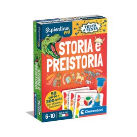 Clementoni 16442 Sapientino Plus Head Prehistory Learning Game 6 Years, Quiz, Flashcards History-Made in Italy, Italian, Medium