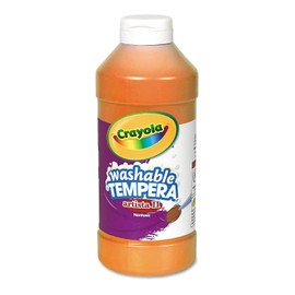 Crayola 543115036 Artista II Washable Tempera Paint, Orange, 16 oz