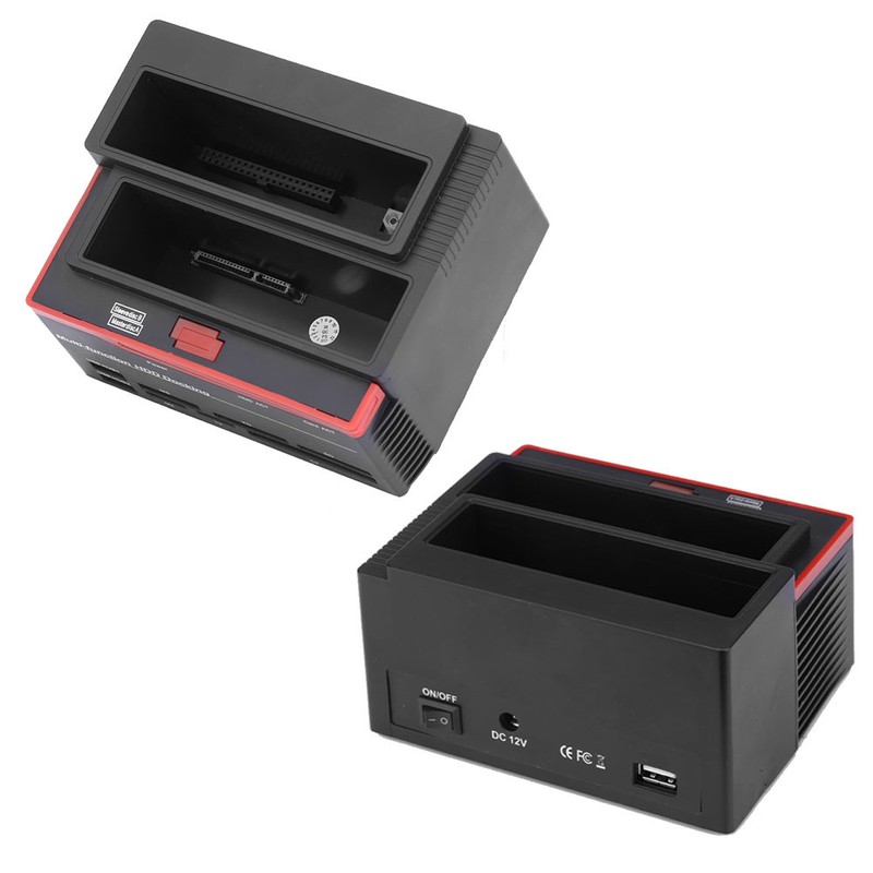 Dual Bay 2.5"/3.5" SATA & IDE HDD Enclosure Docking Dock
