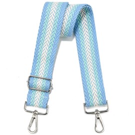 LVYOUME Wide Purse Strap Adjustable Replacement Crossbody Bag Strap Silver Hardware Shoulder Straps for Canvas Tote Handbags