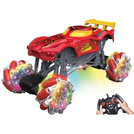 Remote Control Dinosaur Car, 4WD Rotation RC Stunt Car with Lights and Music, 2.4Ghz All Terrain RC Twist Cars Off Road Monster Truck for Kids Boys Girls