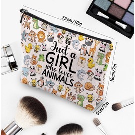 CEASQVAA Animal Lovers Gifts for Women Makeup Bag, Birthday Gifts for Women Who loves Animals, Cute Animal Accessories Stuff Cosmetic Bag for Friend Sister Bestie Daughter