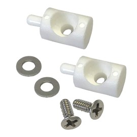 White Nylon Hinge Bushing Pin Kit 3/8" Diameter for Continuous Hinge Shower Enclosure