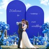 Royal Blue Spandex Fitted Wedding Arch Stand Cover 7.2FT Round
