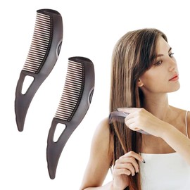 KEQAR Pack of 2 Dandruff Comb Lice Comb Energy Massage Hair Comb with Handle for Women and Men (Hollow Tooth Head, Removal of Dandruff and Dandrug, Better Hair Quality)