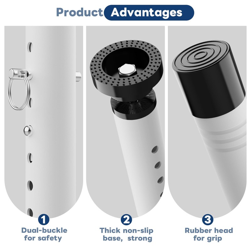 Abiglifty Sliding Door Security Bar, 17-50 Inch Adjustable Heavy Duty