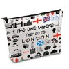 FOTAP London Trip Makeup Bag UK Travel Vacation Gifts London