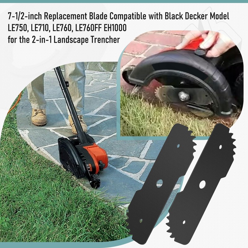 6 Pack 7-1/2-inch EB-007 Edge Hog Heavy-Duty Edger Replacement Blade