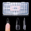 Gellen 504pcs Stiletto Nail Tips – Semi-Matte Transparent Full Cover
