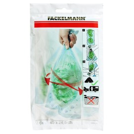 Fackelmann Salatschleuderbeutel, Küchenhelfer zum Trocknen von Salat (Farbe: Transparent), Menge: 6 Stück