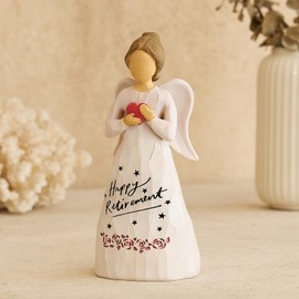 NAN ZAI NAN FANG Retirement Gifts for Women 5.5"- Funny Retirement Gift for Women Coworker Teacher Nurses Friends Hand-Painted Retired Angel Figurines Home Decor Ornament