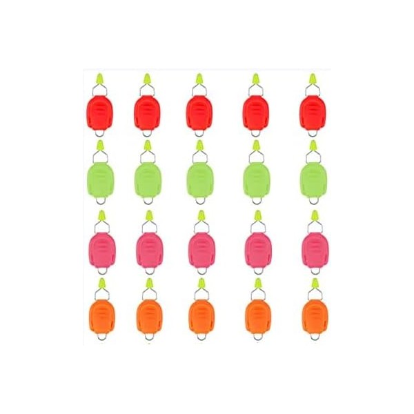Jingelmall 4 Colors 20pcs Fishing Line Stopper Line Keeper for