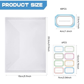 Pack of 30 Transparent Stamp Plastic Storage Bag, Resealable, Envelope Bag for DIY Scrapbooking Paper Card Crafts, Making and Cutting Dies Storage Bag