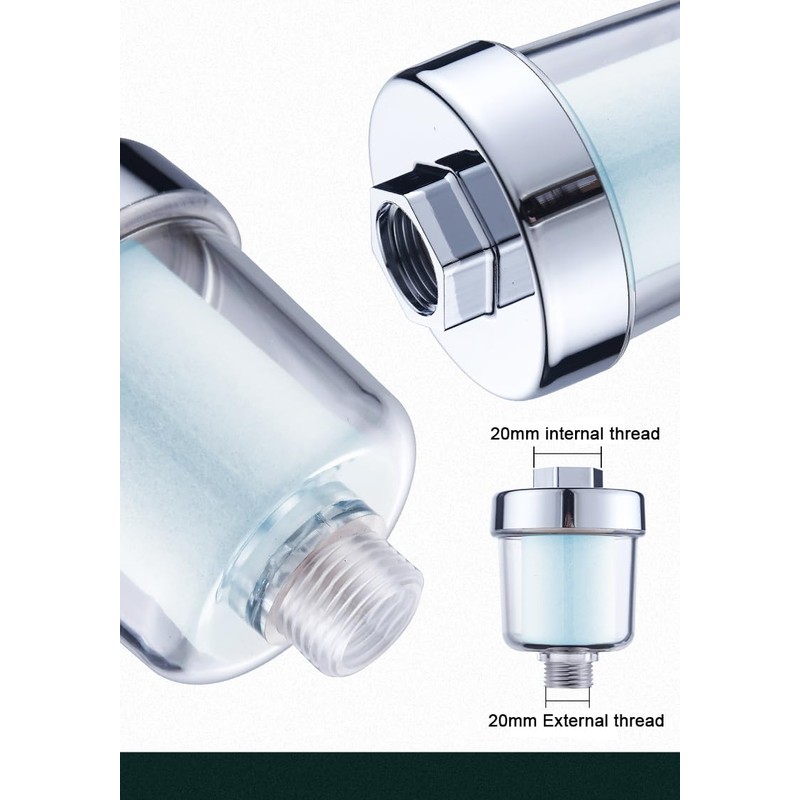 WOOLUCK® Pack of 20 interchangeable filter elements, shower head limescale