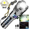 Garberiel Super Bright Rechargeable LED Flashlight Tactical Powerful 50W Torch