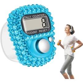 Blue Electronic Finger Tally Counter Clicker Counter, Convenient Portable Digital Display Tally Counter, Resettable Mini Lap Counter for Golf Goods Counting Accessories,Track and Field Lap Counters