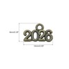 MECCANIXITY Metal Year Number Charm, Old Green 2026 Year Charm