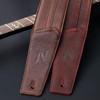 Nefelibata 3" Wide Full Grain Leather Guitar Straps, brown
