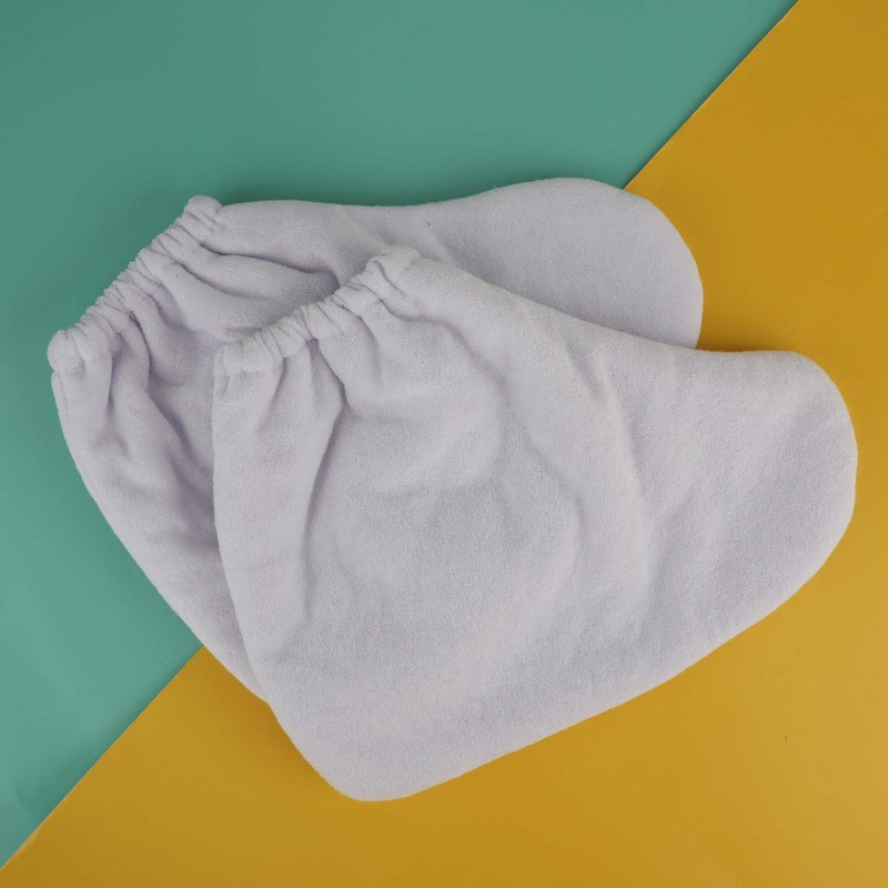 Segbeauty - Manoplas de baño de parafina, color blanco