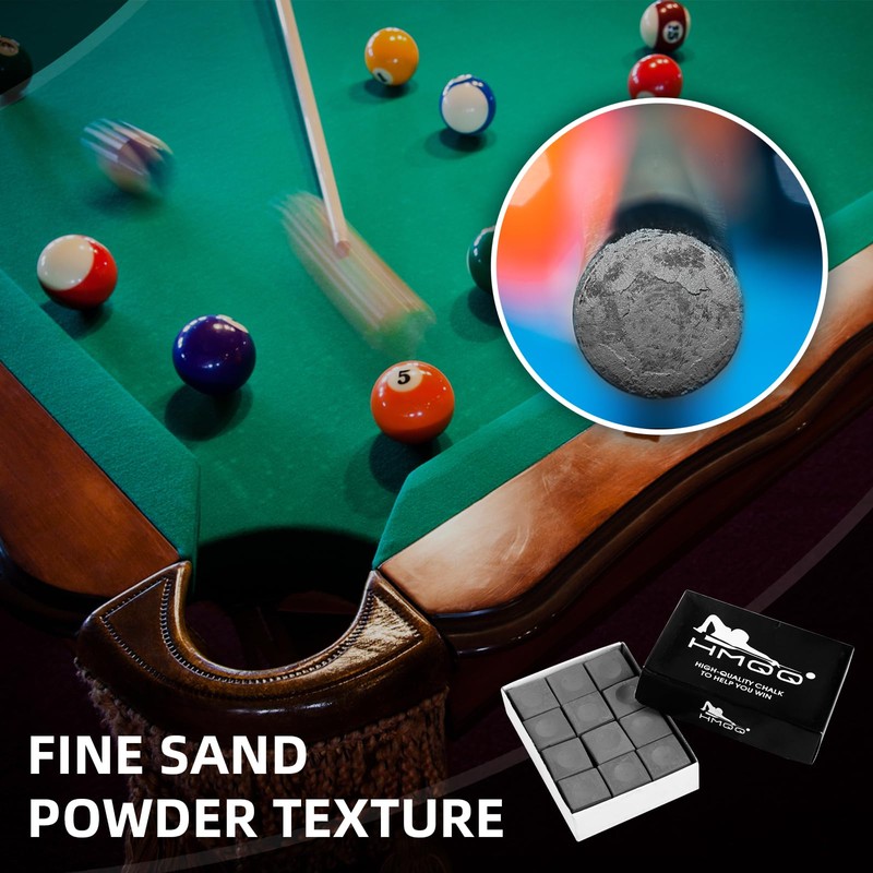HMQQ Billiards Chalk (Gray Set of 12)