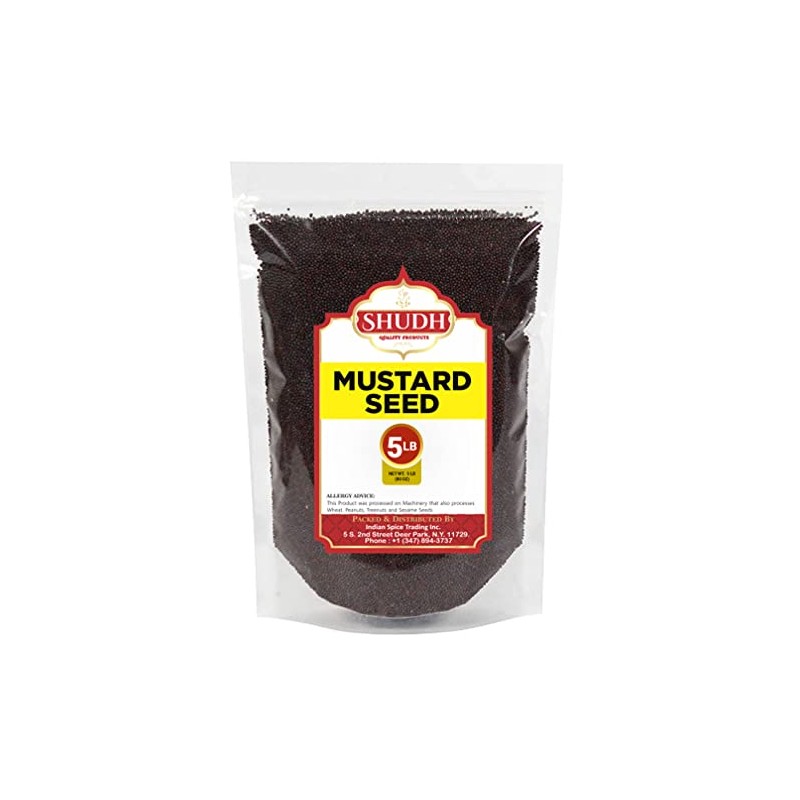 Black Mustard Seed 5 LB | 80 oz | Whole