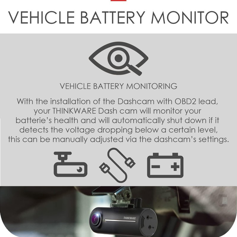 Thinkware Universal OBD2MK2 Power Cable for all Dashcams - Allows