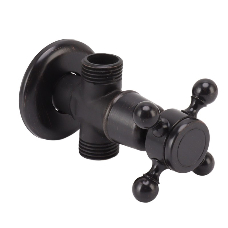 Angle Stop Valve Retro Copper Cross Handle Water Stop Valve