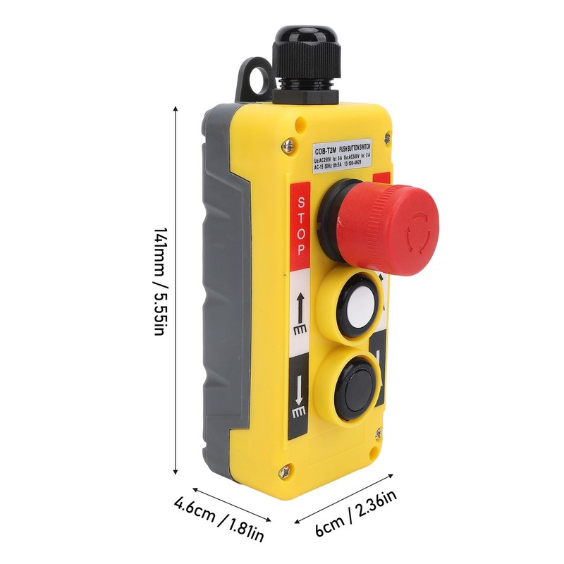 Electric Hoist Crane Push Button Switches PC Flame Retardant Emergency