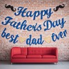ANFEST Glitter Letter Happy Fathers Day Banner Cardstock 9.8FT Best
