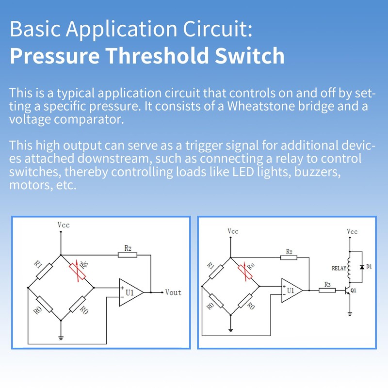 4Pcs Thin Film Pressure Sensor 20g-2Kg High Sensitivity Force Sensitive