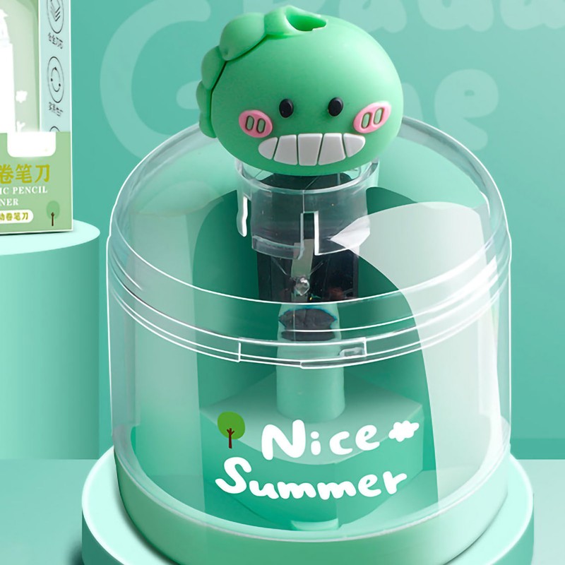 Electric Pencil Sharpener Full Automatic Cute Animal Style Nonslip Pads